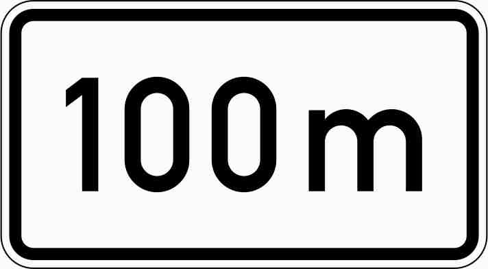 Entfernungsangabe in m (1004-30)