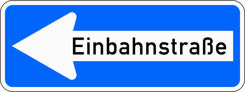 Einbahnstraße links (220-10)