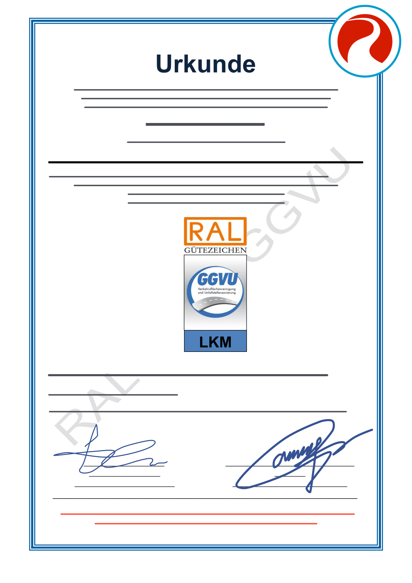 Zertifikat RALw